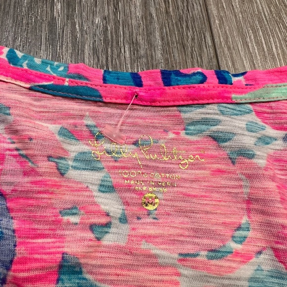 Lilly Pulitzer Women's Pink and Blue Shirt - Picture 4 of 11